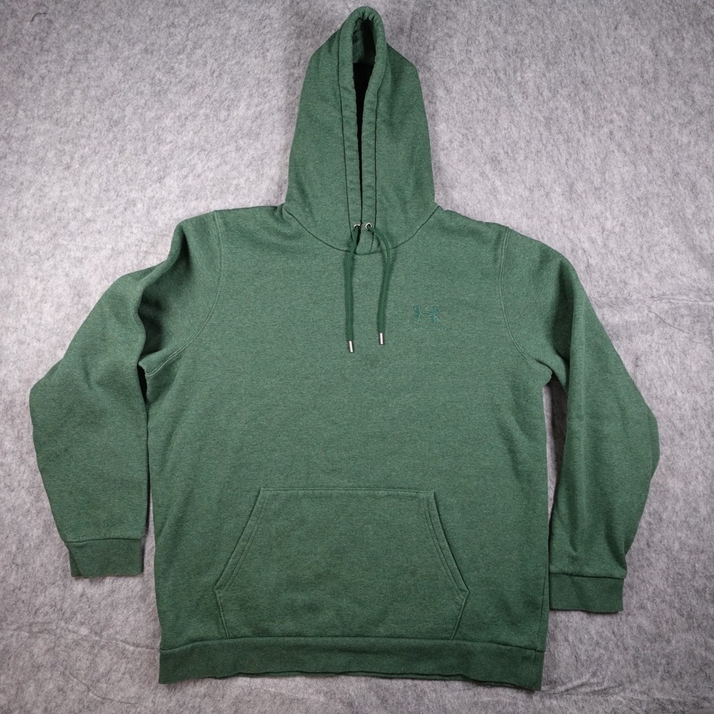 Under Armour Hoodie Mens Extra Large Green Icon Fleece Pullover Sweatshirt